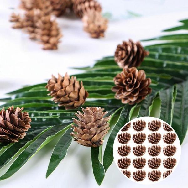 

decorative flowers & wreaths eco-friendly 20pcs fashion diy realistic fake pinecone convenient artificial pine cone innovative for festival