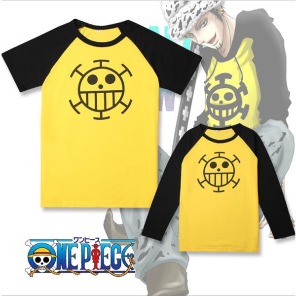 Anime One Piece Trafalgar Law tee Cosplay T-shirt da uomo a manica corta da cartone animato Moda Casual Top T-shirt Costume