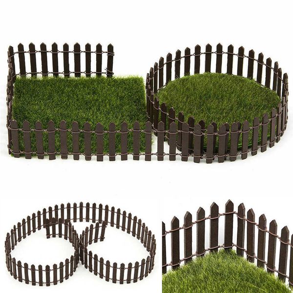 100 * 5cm / 3cm DIY Miniature Mini Mini Fairy Garden Barrier Barreira de Madeira Decoração Decoração Maison Figurine Decoração de Casa Acessórios Y0910