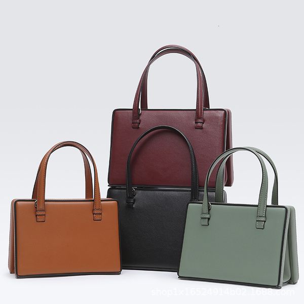 

leather one shoulder small square women's portable versatile magnetic box bag