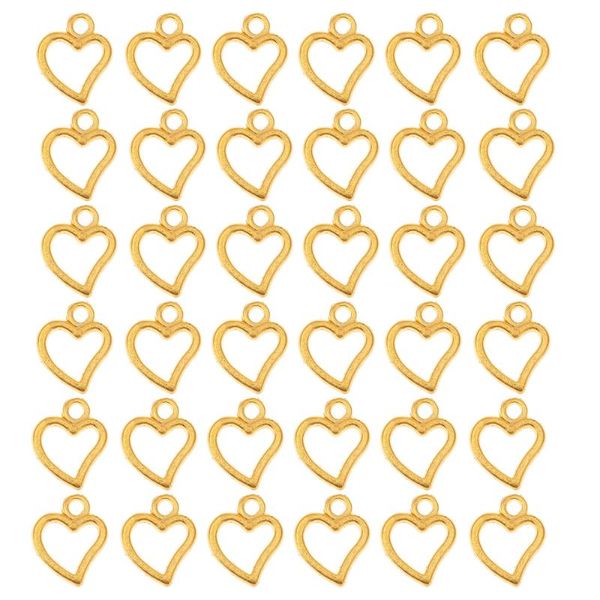 

party decoration 100pcs diy hollow pendants heart shaped pendant jewelry making accessories