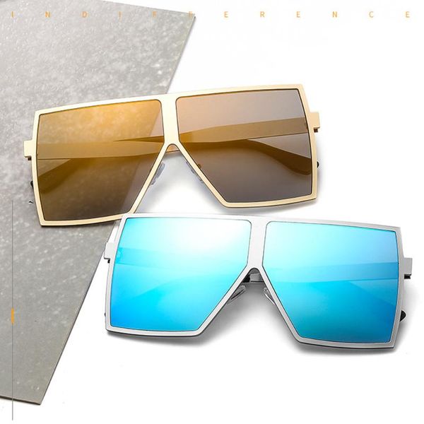 

sunglasses metal frame oversized square women brand alloy gradient brown sun glasses fashion male female shades, White;black