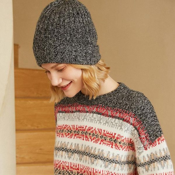 

beanie/skull caps merrilamb 2021 fashion brand 100% goat cashmere hats winter women knitted skullies beanies casual soft warm cap female, Blue;gray