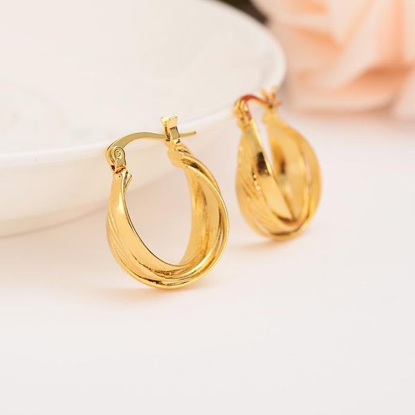 

hoop & huggie fashion elegant gold color circle earrings for women trendy ear cuff piercing dangle earring gift, Golden;silver