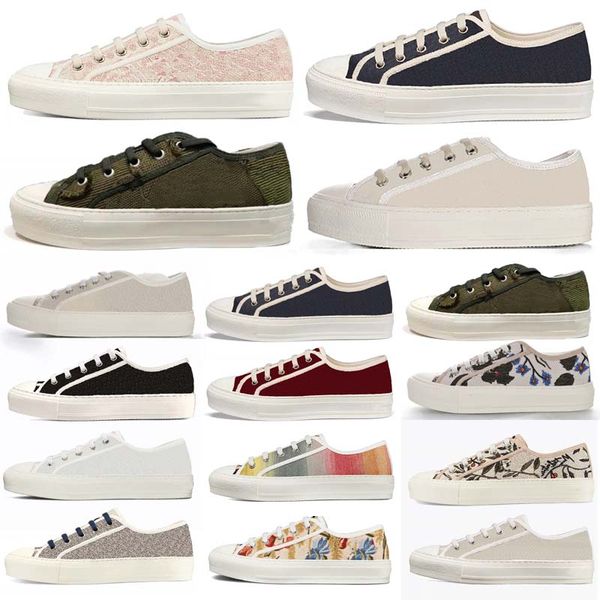 

luxurys designers walk 'n' oblique women sneaker gray black white embroidered cotton shoes fashion cotton walk n rosa mutabilis tr