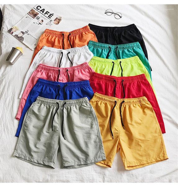 

summer mens sports shorts multi color beach shorts fifth trousers running shorts fashion casual male clothes 2021, White;black