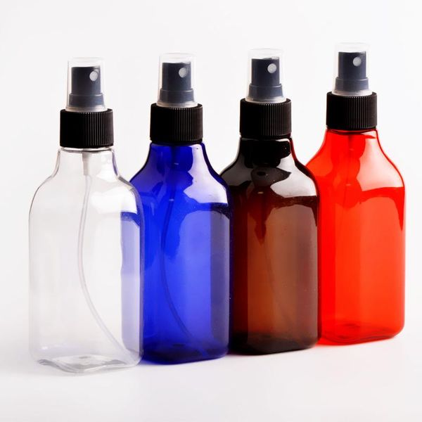 

storage bottles & jars 30pcs 200ml pet brown blue red clear spray atomizing square bottle liquid cosmetic packaging black white