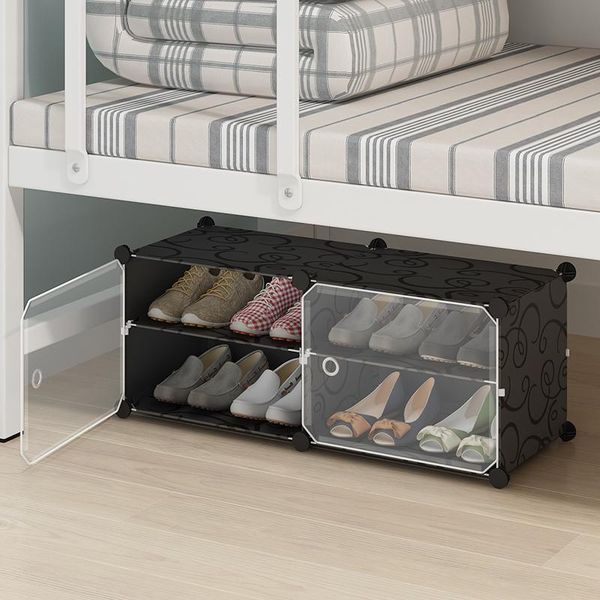 

clothing & wardrobe storage assembled mini small shoe rack artifact multi-layer simple bedroom bed dustproof cabinet wf821320