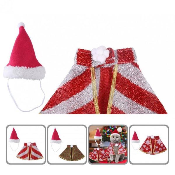 

cat costumes pretty pet cloak stripes print universal dogs cap clothes cats cape hat 2pcs/set
