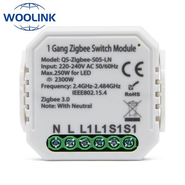 

woolink zigbee smart switch module relay with neutral 1 2 gang 2 way tuya wireless control support zigbee2mqalexa google home
