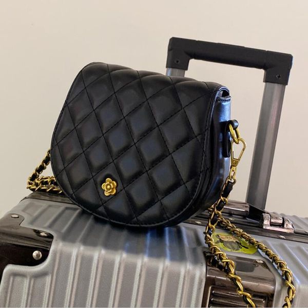 

evening bags high-quality personalized retro shoulder bag 2021 fashion women's designer autumn rhombus texture crossbody saddle