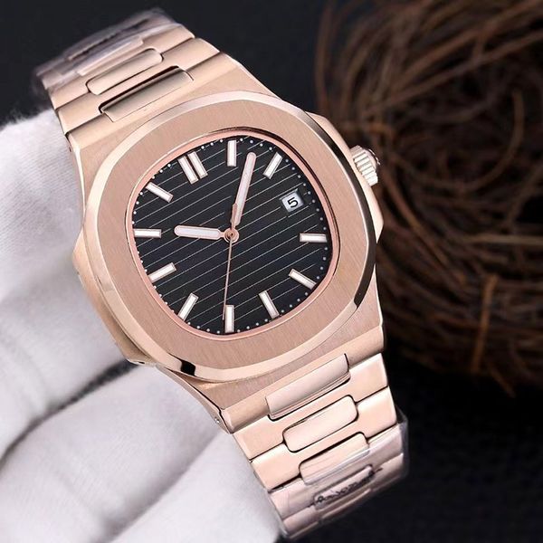 

af7l automatic men's mechanical watch 40mm rose gold/silver/brown/blue 904l all-stainless steel swimming luminous sapphire wristwatch m, Slivery;golden