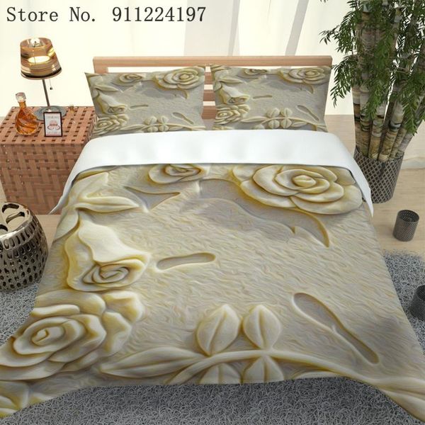 

bedding sets 2021 style set 3d three dimensional pattern 2/3pcs duvet cover single twin double full  king bedroom decor