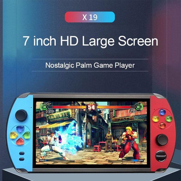 

x19 retro handheld game player 8/16gb 7.0" screen fc arcade k9fc