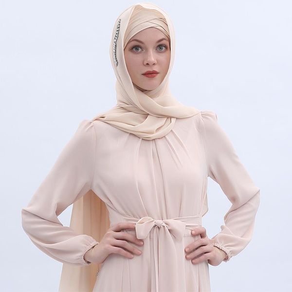 

Fashion Rhinestone Multicolor Scarf Shawls Female Bandana Accessories Muslim Solid Color Long Scarf, Blue;gray