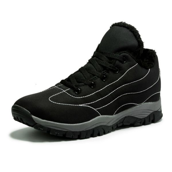 

swonco size snowboots high female skin winter shoes boots woman ousl, Black