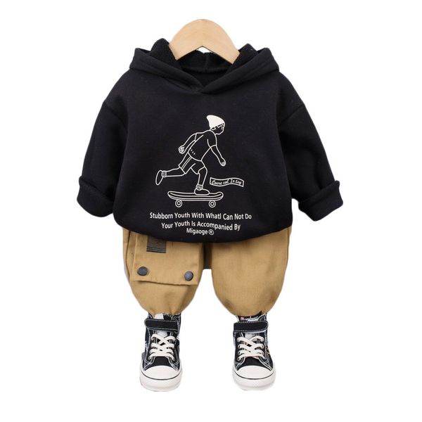 

kids toddler infant clothing sets hoodie sweatshirt+pants baby boy clothes suit cotton long sleeve children clothes casual suits, White