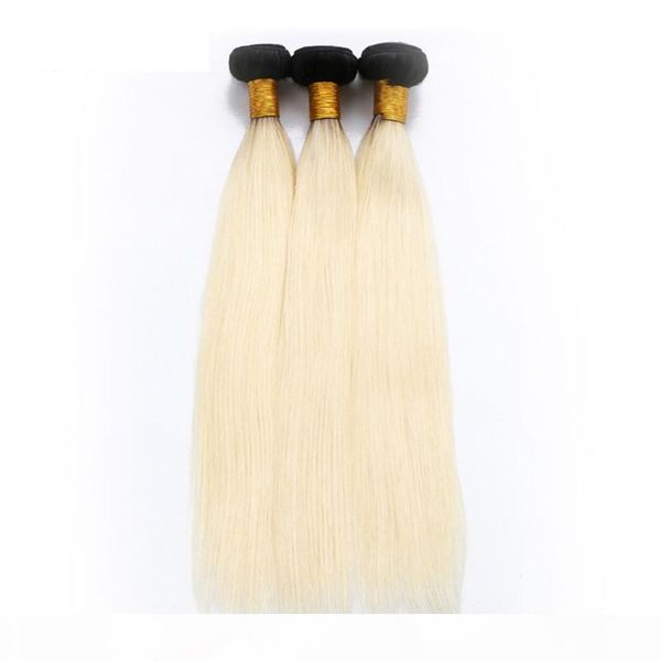 

mink virgin hair extensions ombre brazilian hair wefts two tone 1b&613 blonde peruvian indian mongolian bulk virgin hair weaves 3 4 5 bundle, Black