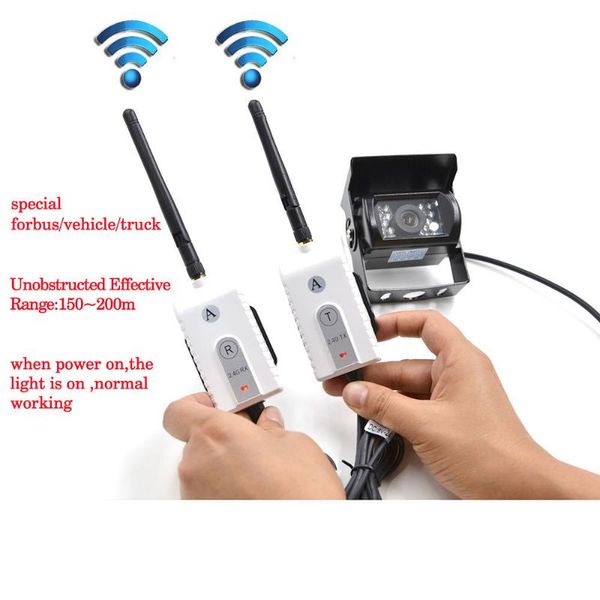 

cameras wireless vehicle backup parking assistance system ir night vision waterproof rear view camera + 7" monitor for rv truck