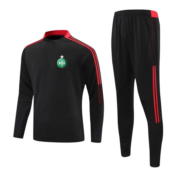 ASSE Fußball-Trainingsanzug für Erwachsene, Trainingsanzug, Fußballjacke, Trainingsanzüge, Kinder-Laufsets, Logo, individuell anpassbar