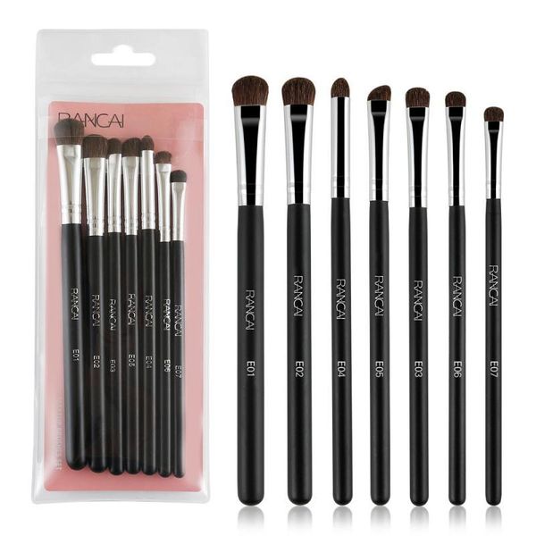 

makeup brushes 7pcs 4colors rancai eyeshadow set natural horse pony hair cosmetics blending smudge shader beauty tools