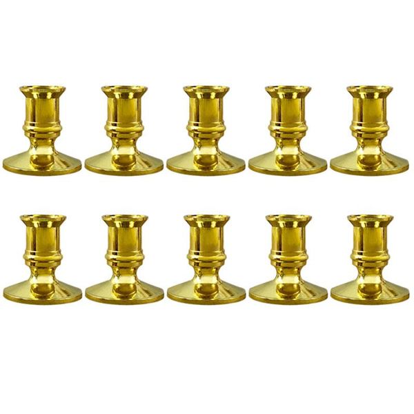 

candle holders 10x gold pillar base taper holder candlestick christmas party decor