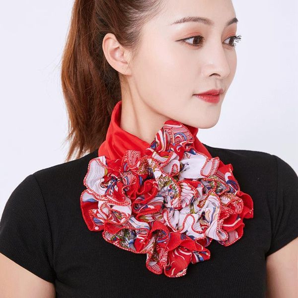 

scarves women scarf floral collar luxury big flower neckerchief ring neck fashion bandana head hijab for ladies, Blue;gray