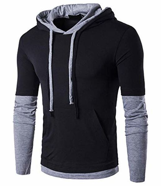 

casual long/short-sleeve slim-fit hoodie shirt jacket coat fleece sports clothing sweatshirts designer tracksuit mens zipper kg-63, Black