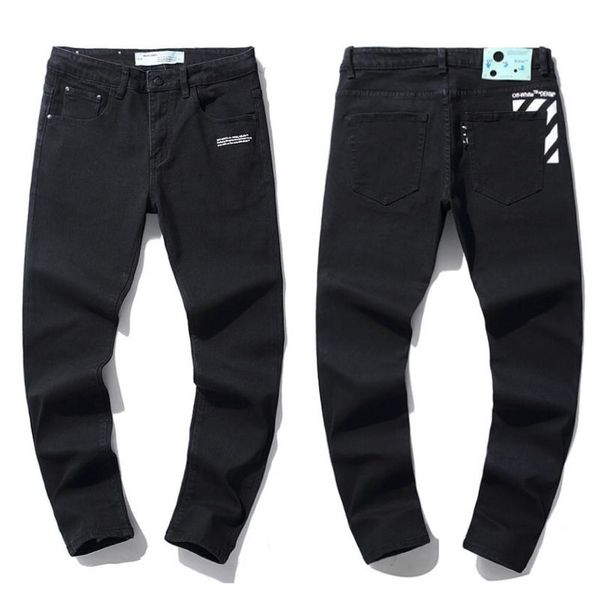 

men's jeans classic letter speed bump stretch pants men., Blue