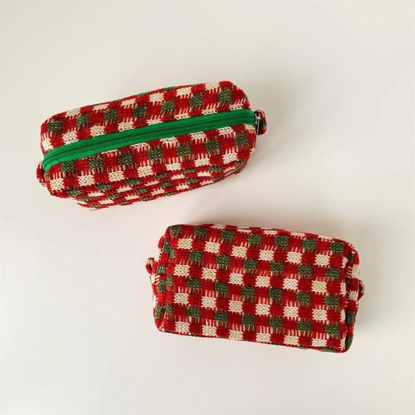 

cosmetic bags & cases christmas bag thick needle knitting polyester storage wash