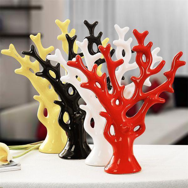 

modern minimalist ceramic money tree figurine european office deskornaments wedding gift home wine cabinet decor crafts