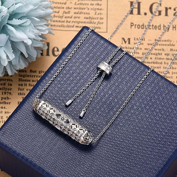 

pendant necklaces cylinder eyes necklace silver color evil eye micro zirconia vintage for women girl gift jewelry zk30
