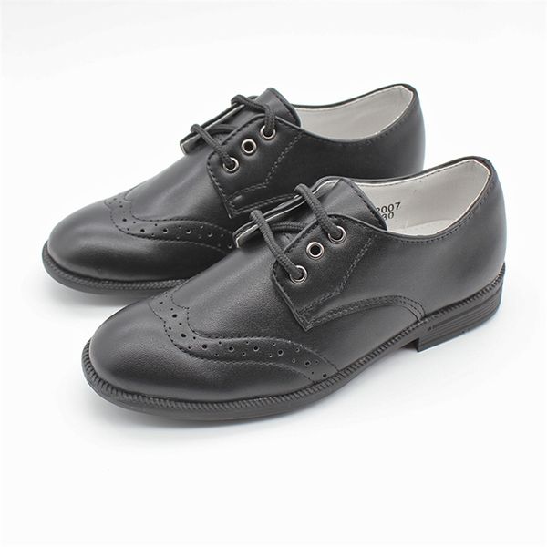 Ragazzi Bambini Elegante Abito da sera formale Oxford Brogue Scarpe da scuola in ecopelle Scarpe stringate Prom Eu Size 8 210306