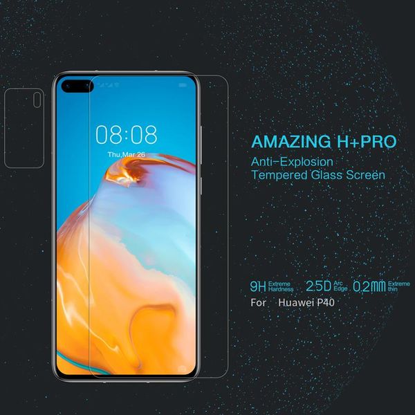 

10pcs/lot wholesale nillkin amazing h+pro anti-explosion tempered glass screen protector film for huawei p40