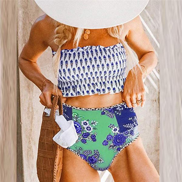 

salewomen swim on women's bathing suits double ees golfed printed disabled tube summer bikini badpak biquini 4as, White;black