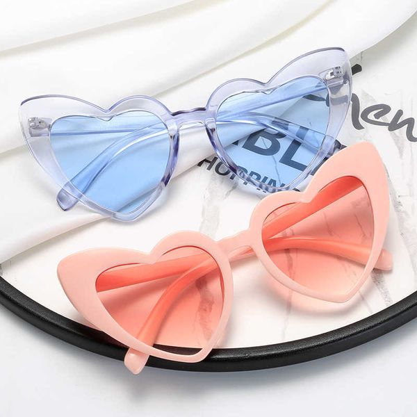 

new love lady sunglasses lovely heart trend peach sunglasses 17070, White;black