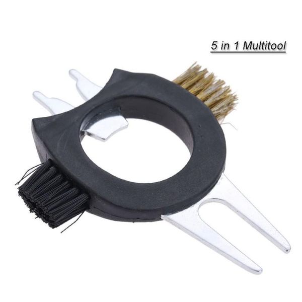 

5 in 1 golf pitchfork brush groove cleaner spike wrench bottle opener multi tool for men women golf training accessories