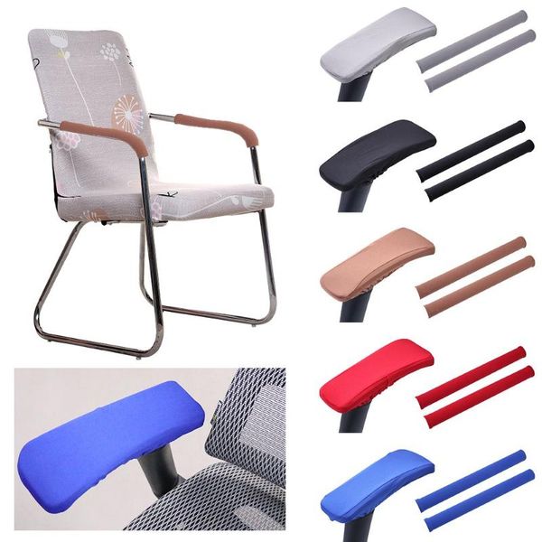 

chair covers 1 pcs pure color office computer dustproof removable pads slipcover armrest cover arm