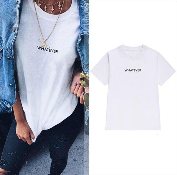 

whatever letters cotton casual women funny yong girl tee hipster tumblr ins drop ship s 69, White