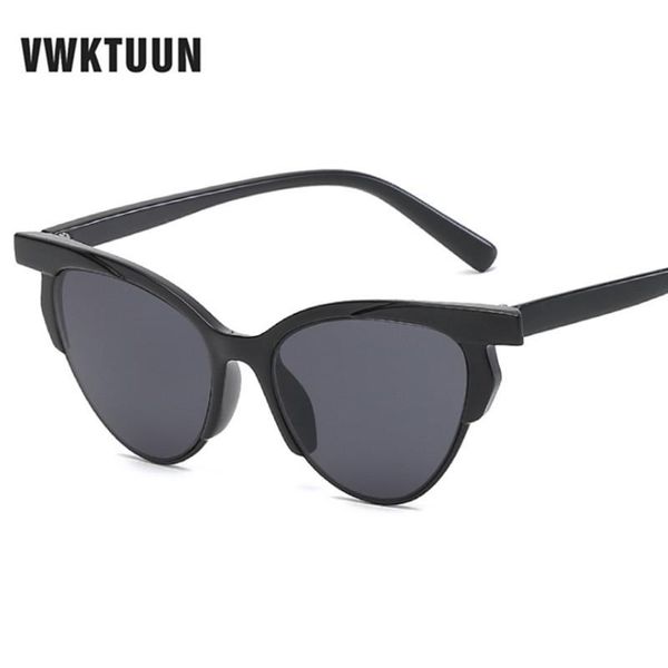 

sunglasses vwktuun vintage sun glasses for women oversized driving shades fashion retro cat eye sunglass uv400 eyewear, White;black