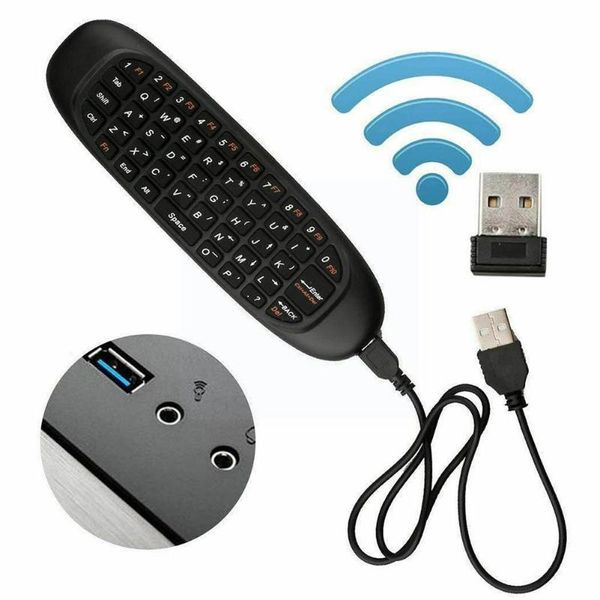 

keyboards c120 rgb backlit keyboard 2.4g rechargeable voice mini remote control wireless air tv for android mouse pc box v7j9