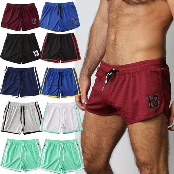 

workout en sport gym shorts running jogging mesh beach trunks breathing, White;black