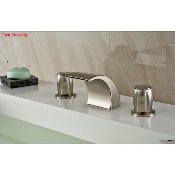 

new waterfall nickel brushed bathroom basin faucet dual qylnjv dh_seller2010