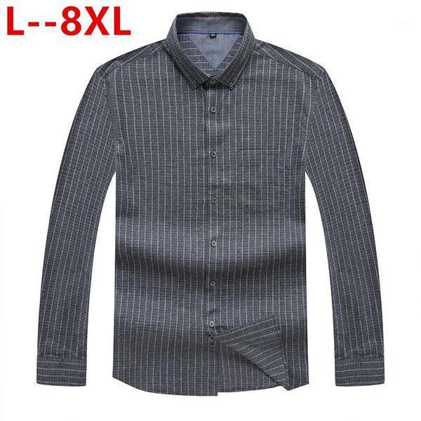 

plus 8xl 6xl 5xl casual spring luxury striped long sleeve slim fit men shirt streetwear social dress shirts mens fashions jersey1, White;black
