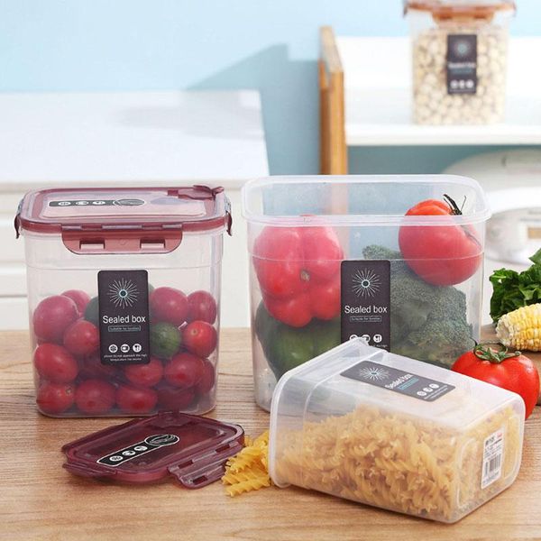 

storage bottles & jars household refrigerator box kitchen organizer food container containers transparent sealed lunch
