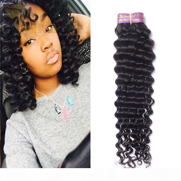 

brazilian indian peruvian malaysian virgin hair weave deep wave extension 3pcs lot 100% unprocessed human hair bundles hair weft, Black