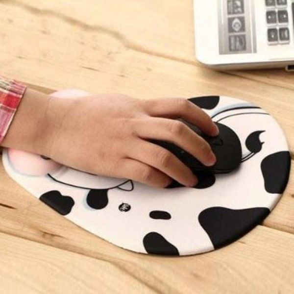 

mouse pads & wrist rests cute animal cow pad nonslip silicone memory foam comfort mice mat pc computer rest support