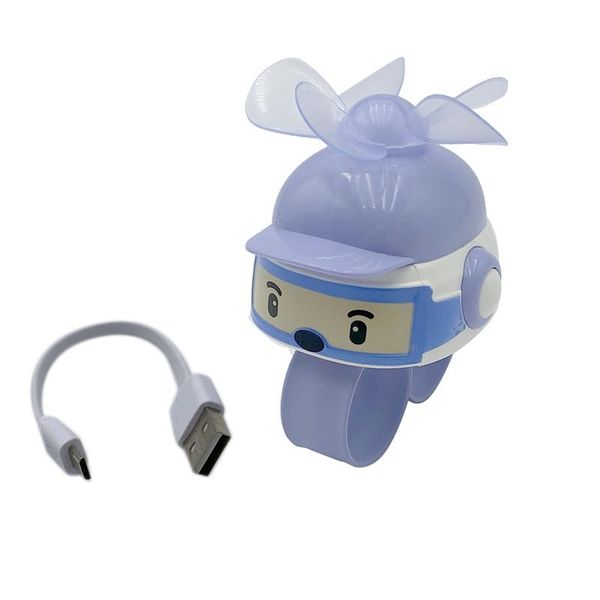

electric fans usb fan watches creative charging portable children practical durable mini student gift purple