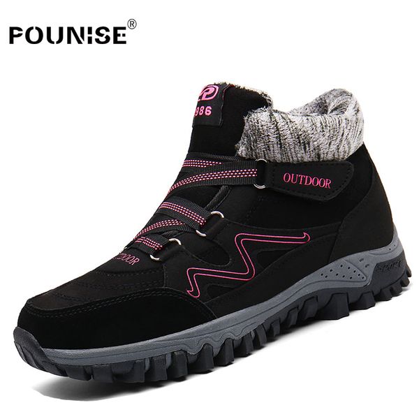 

woman snow boots 2020 winter warm plush women shoes waterproof casual shoes fahsion ankle boots ladies shoes plus size 35-42