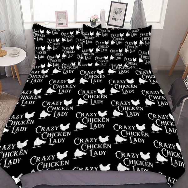

bedding sets chicken set 2 persbed linen cover printed bedroom sheet